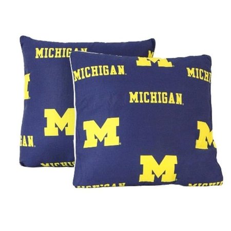 COLLEGE COVERS College Covers MICDP16PR Michigan 16 x 16 Decorative Pillow Set MICDPPR